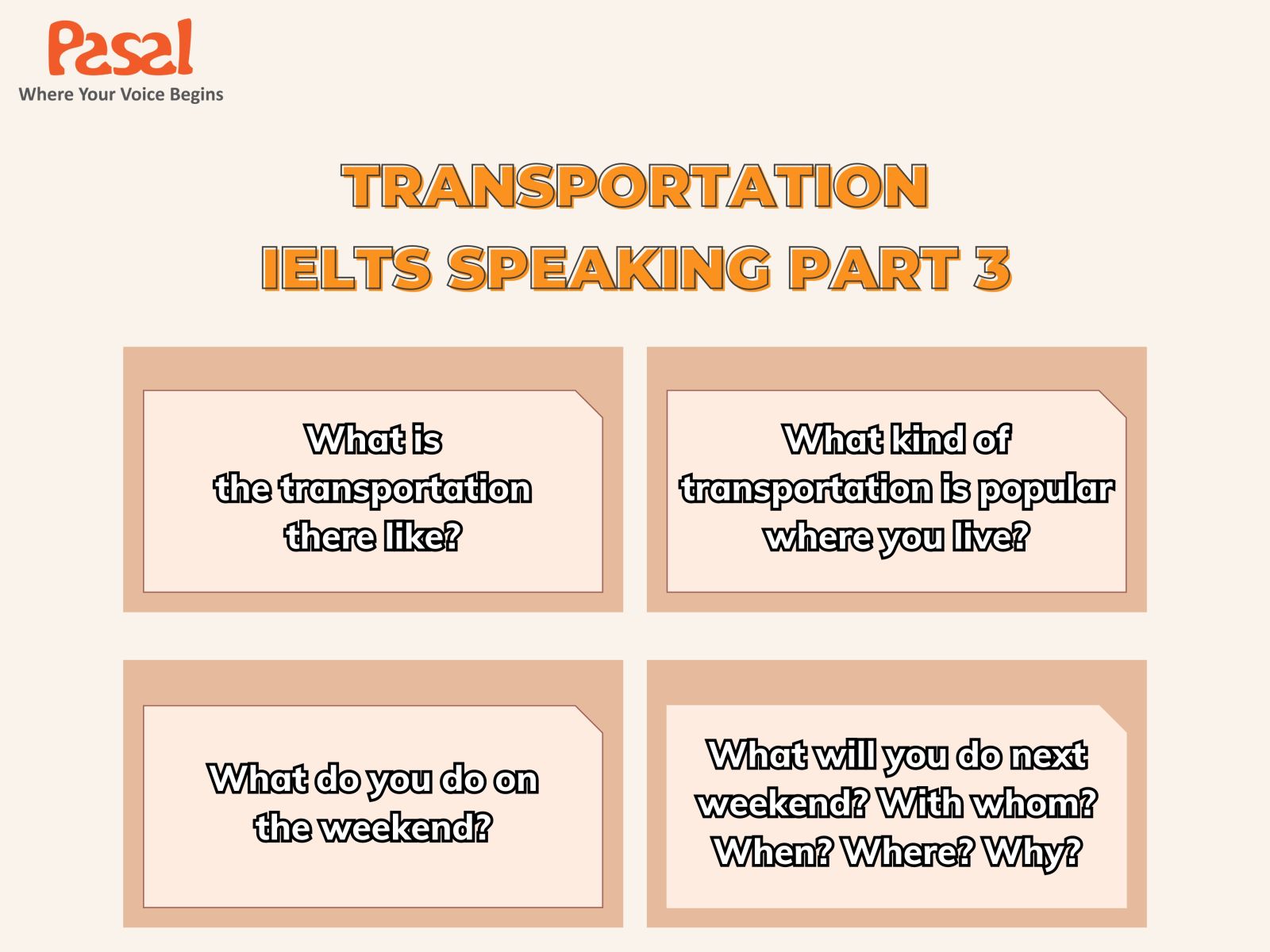 Câu hỏi thường gặp trong IELTS Speaking Part 3: Transportation