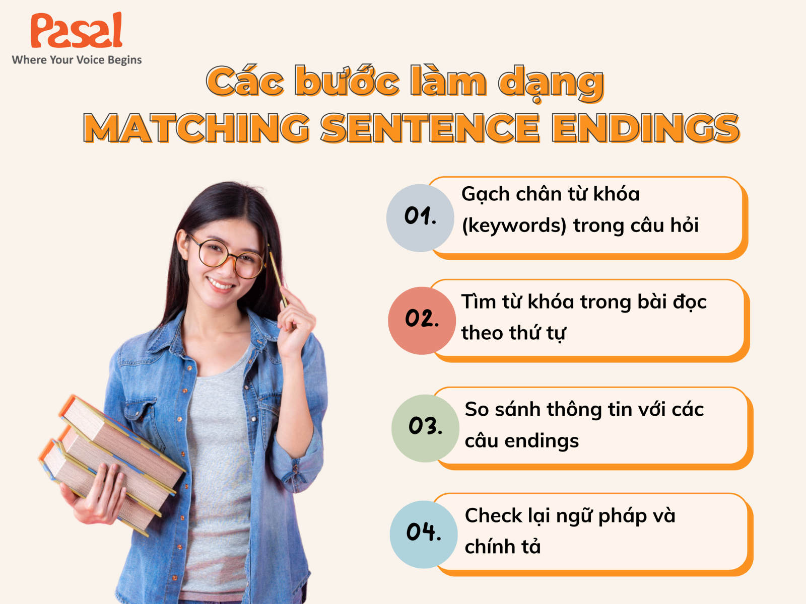 Các bước làm dạng Matching Sentence Endings IELTS Reading