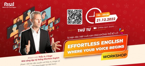 WORKSHOP ONLINE: EFFORTLESS ENGLISH - WHERE YOUR VOICE BEGINS