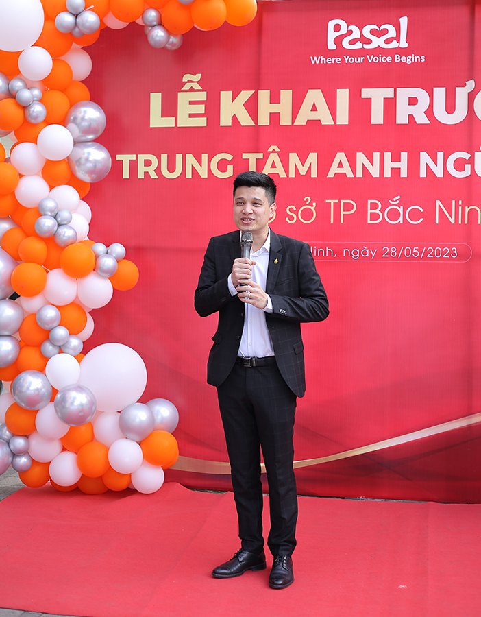 Anh Lê Thanh Tùng - Phó Chủ tịch Hội đồng quản trị Pasal phát biểu trong buổi lễ