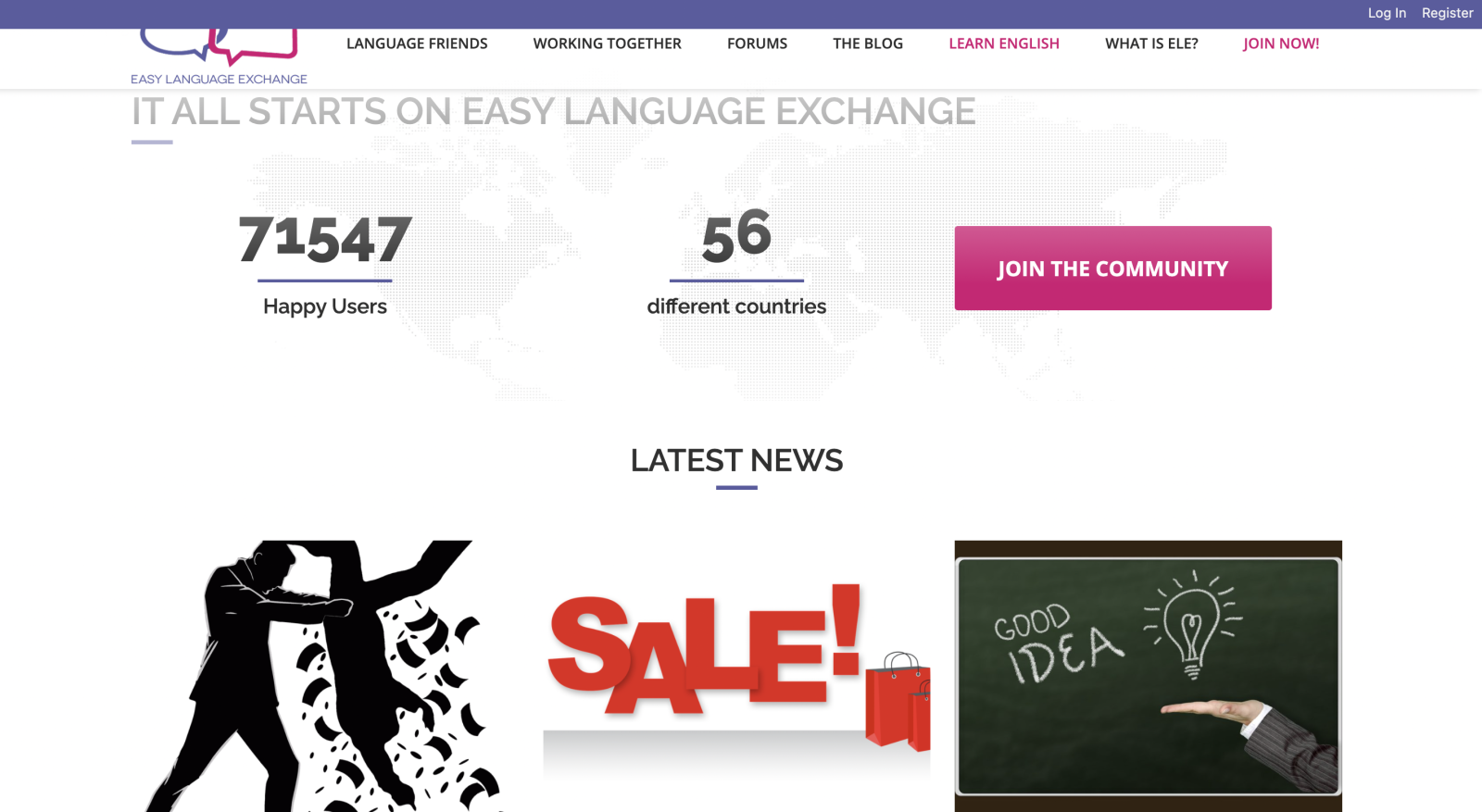 Website Easy Language Exchange