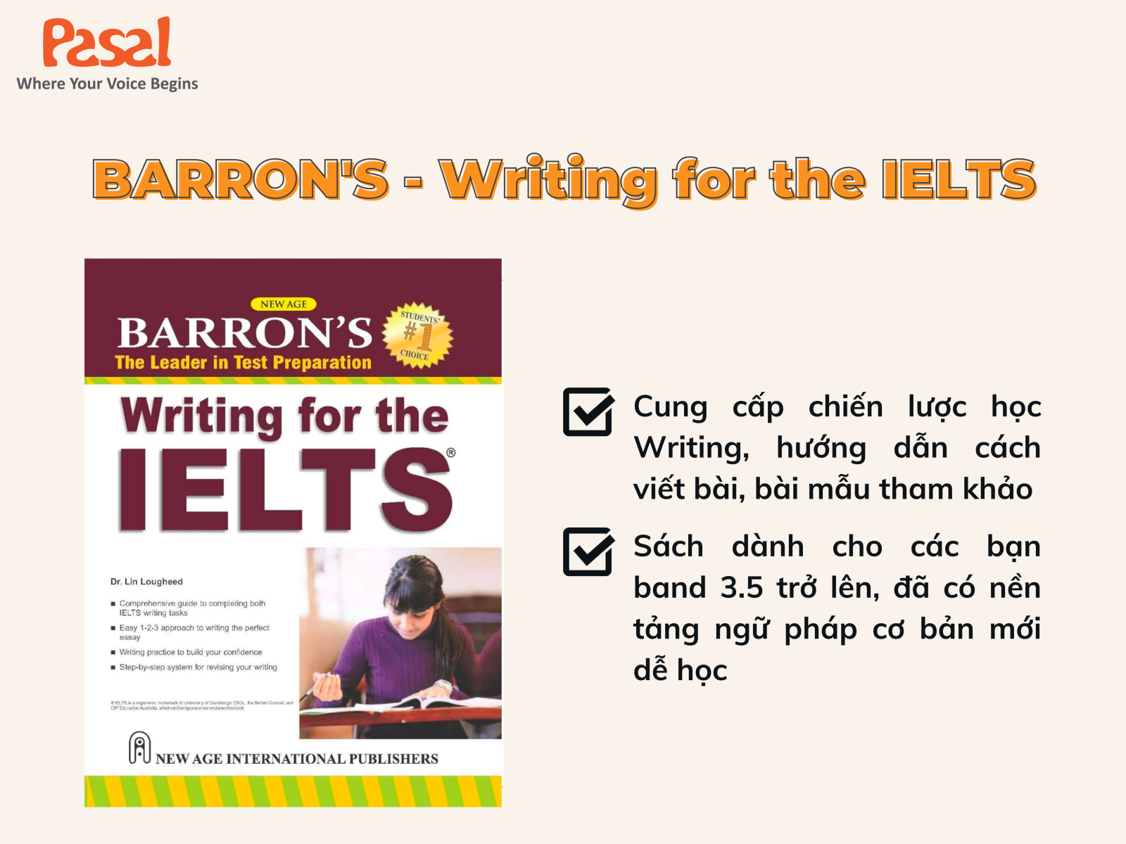 Sách Barron's - Writing for the IELTS