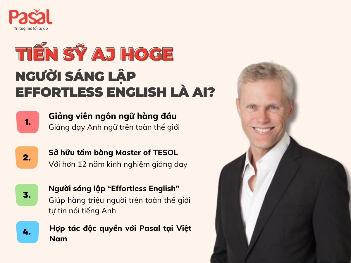 Tiến sĩ AJ Hoge là ai? Giới thiệu về AJ Hoge và phương pháp Effortless English