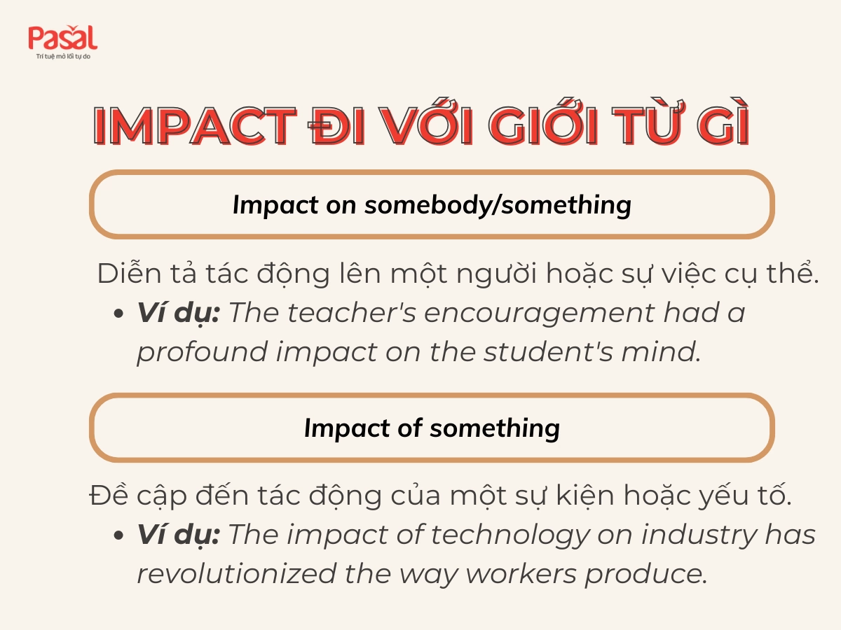 Impact đi với giới từ gì? Các cấu trúc thường gặp và cách dùng