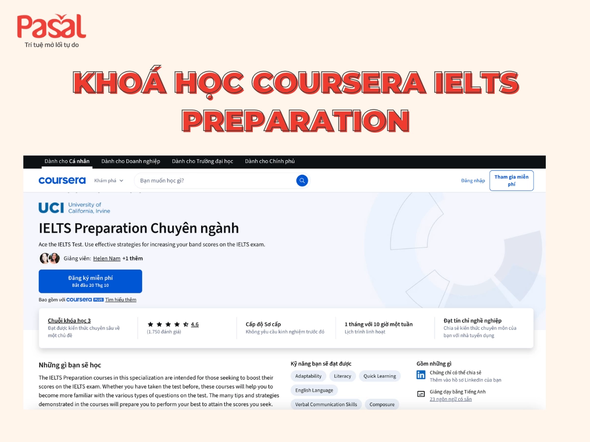 Top 16 khóa học IELTS online hiệu quả được học viên review cao