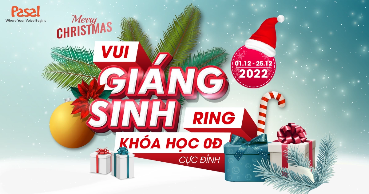 ƯU ĐÃI THÁNG 12: VUI GIÁNG SINH – RING KHÓA HỌC 0Đ CỰC ĐỈNH