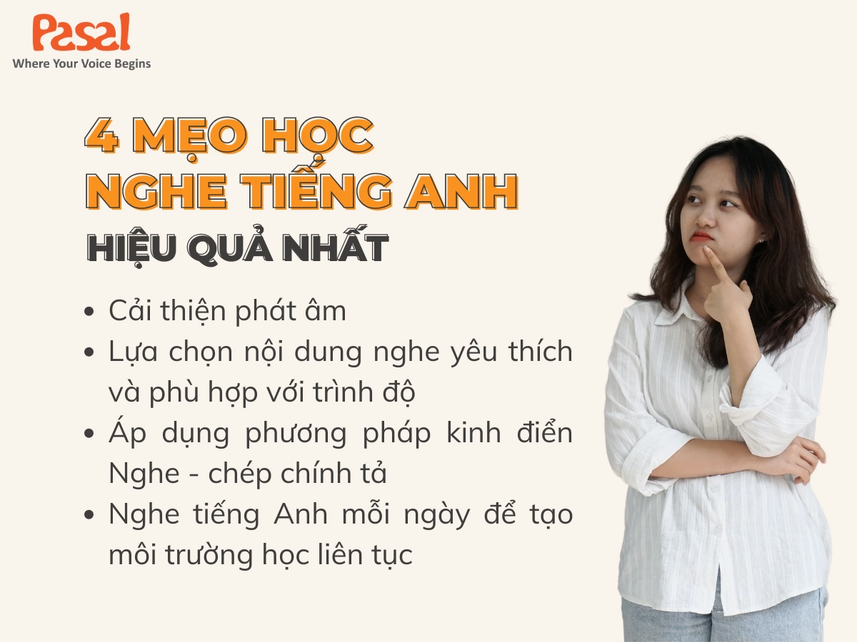 4 mẹo học nghe tiếng Anh hiệu quả