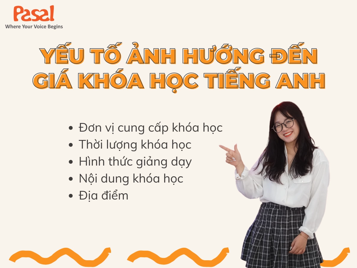 Yếu tố ảnh hưởng đến giá khóa học tiếng Anh giao tiếp