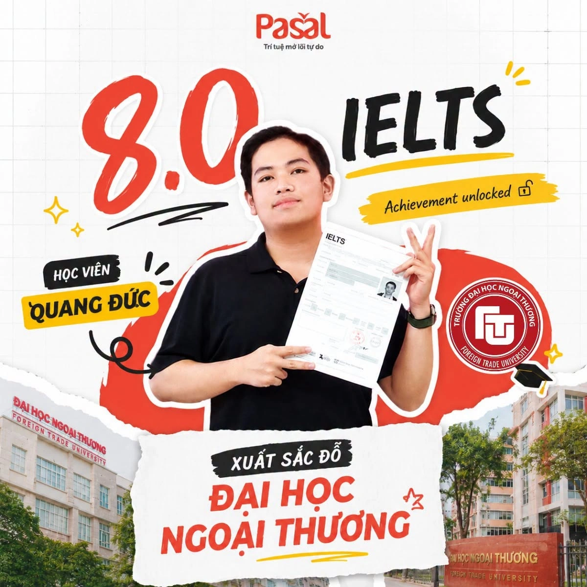 IELTS Reading 9.0 tuyệt đối có khó không? Chia sẻ từ học viên Nguyễn Quang Đức đạt IELTS 8.0 overall