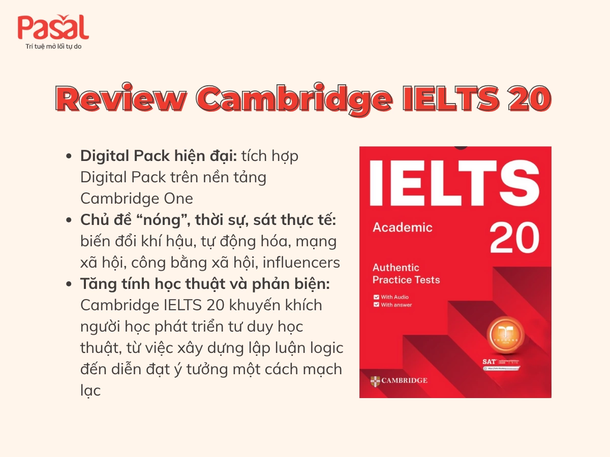 Download Cambridge IELTS 20: Tài liệu luyện thi IELTS chuẩn mới nhất 2025