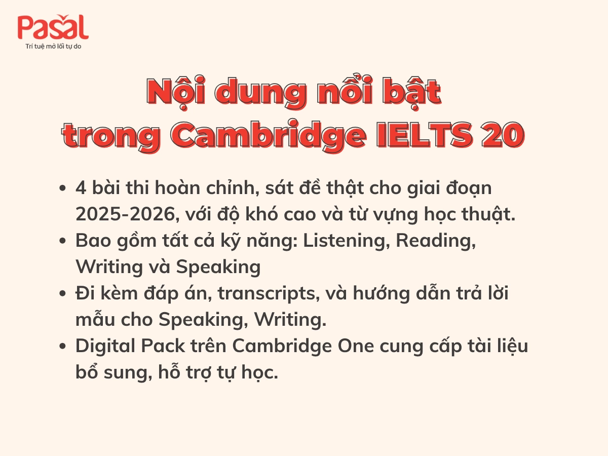 Download Cambridge IELTS 20: Tài liệu luyện thi IELTS chuẩn mới nhất 2025