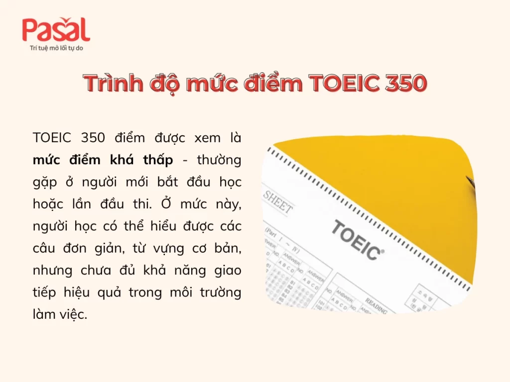 TOEIC 350 tương đương bằng gì? Cập nhật bảng quy đổi mới nhất 2025