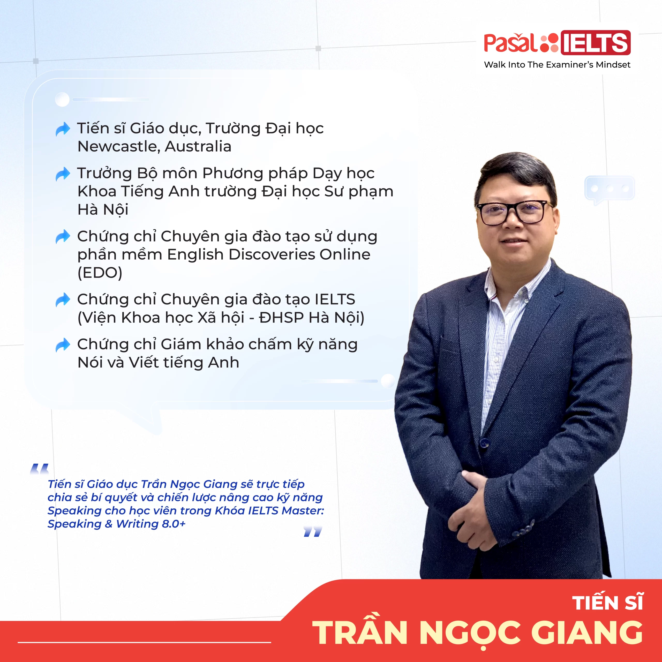 CHÍNH THỨC RA MẮT KHÓA HỌC IELTS MASTER: SPEAKING & WRITING 8.0+ TẠI PASAL