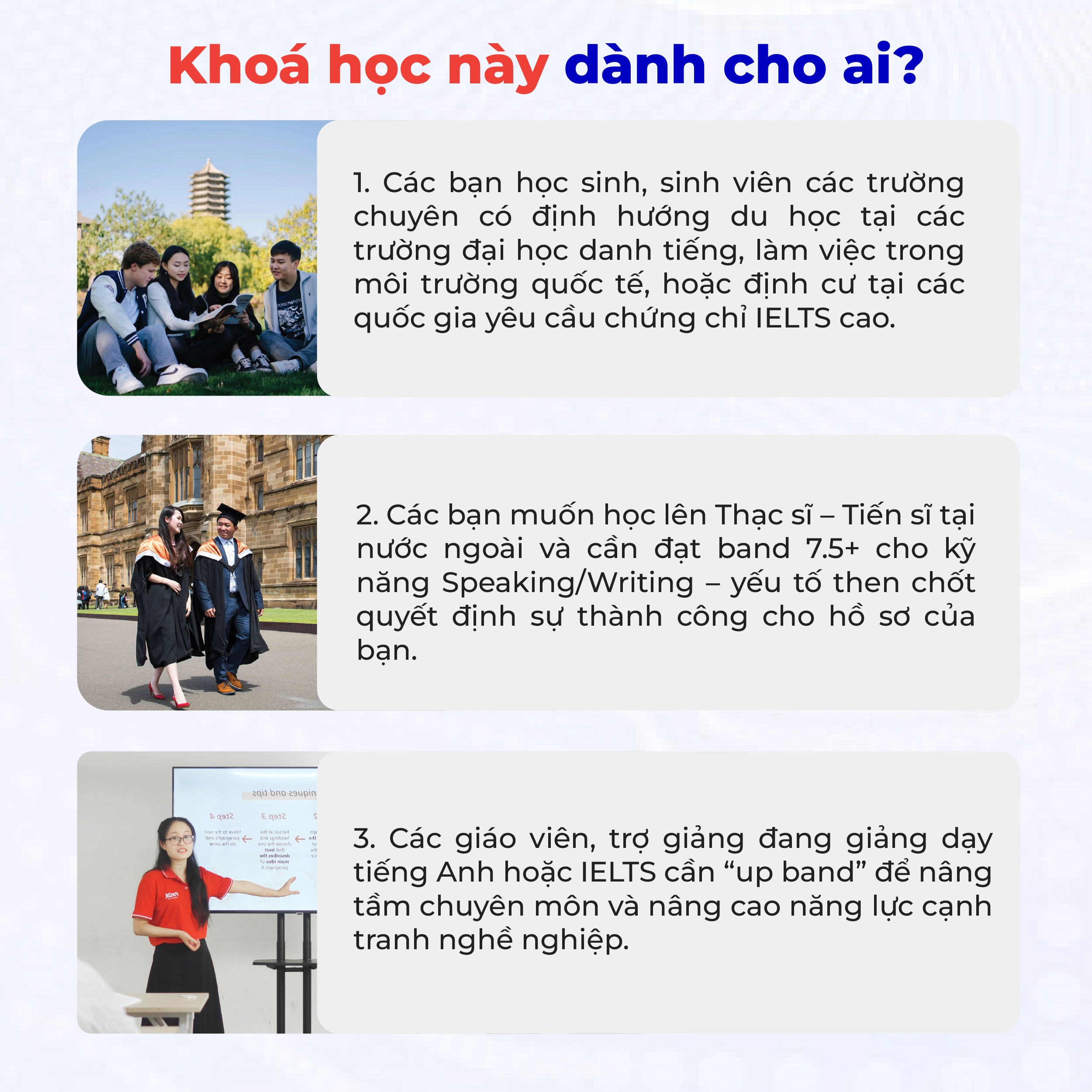 CHÍNH THỨC RA MẮT KHÓA HỌC IELTS MASTER: SPEAKING & WRITING 8.0+ TẠI PASAL