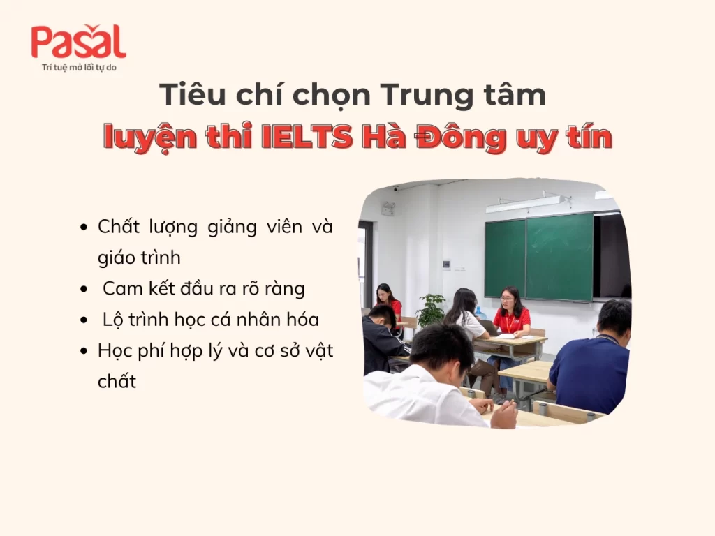 Tiêu chí chọn trung tâm luyện thi IELTS Hà Đông uy tín