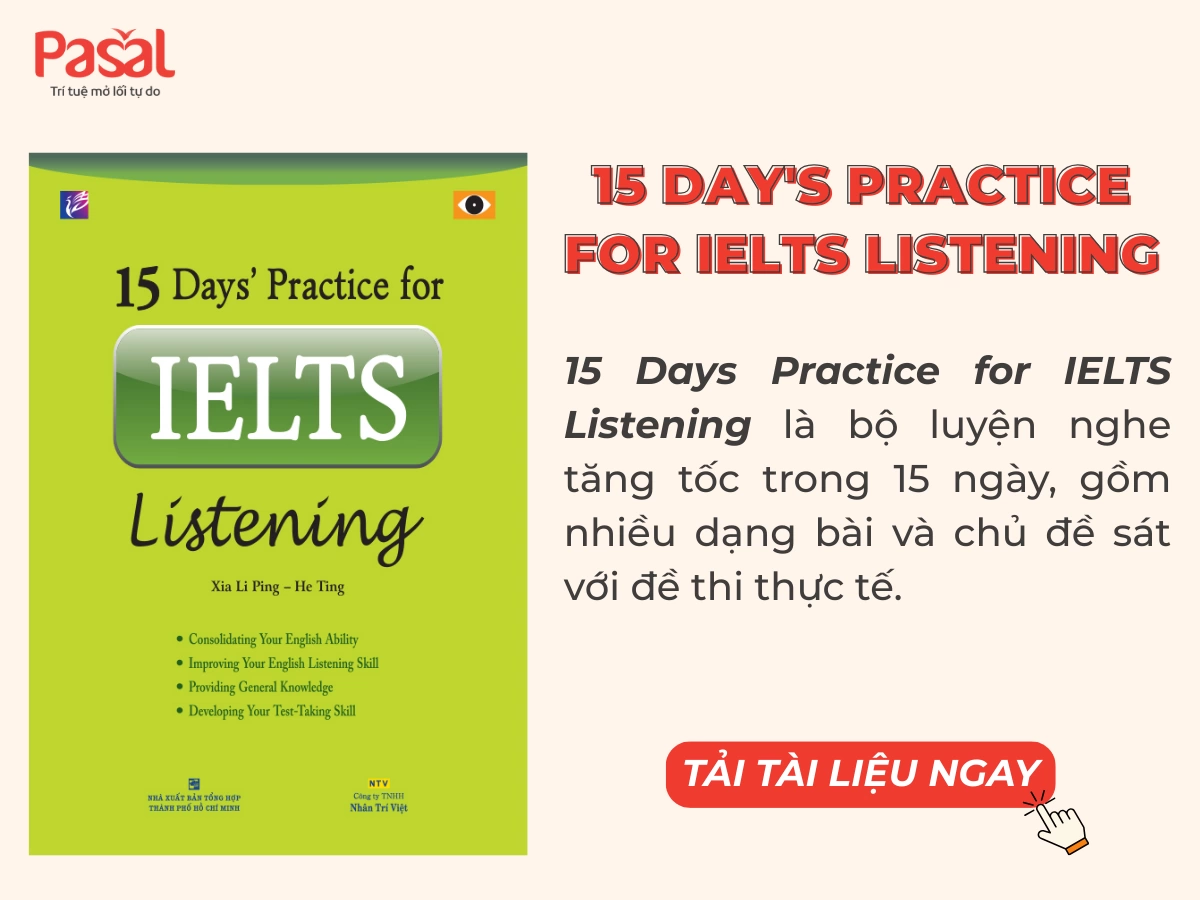 Tài liệu IELTS Listening Test PDF mới nhất 2025 [Miễn phí]