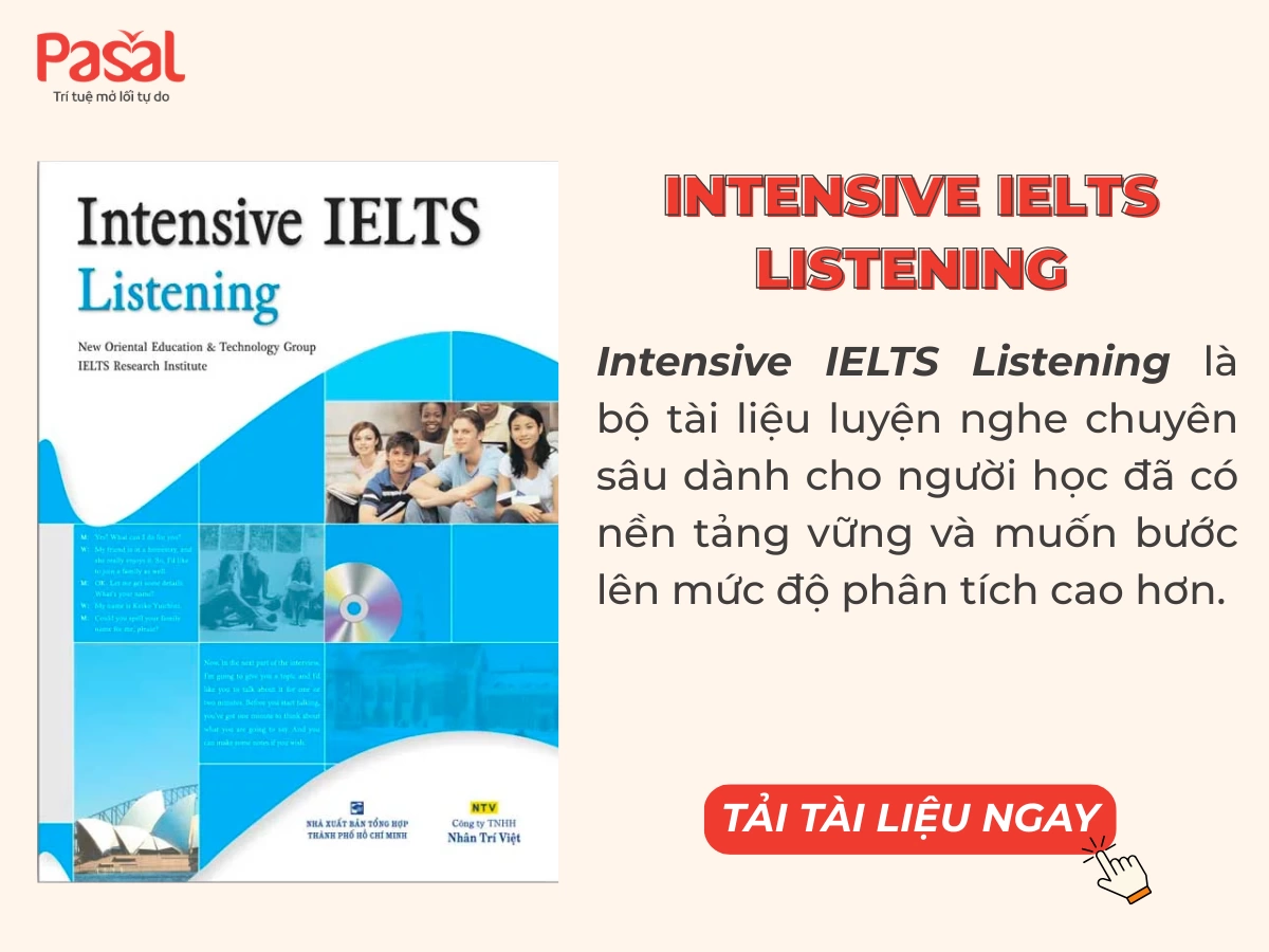 Tài liệu IELTS Listening Test PDF mới nhất 2025 [Miễn phí]