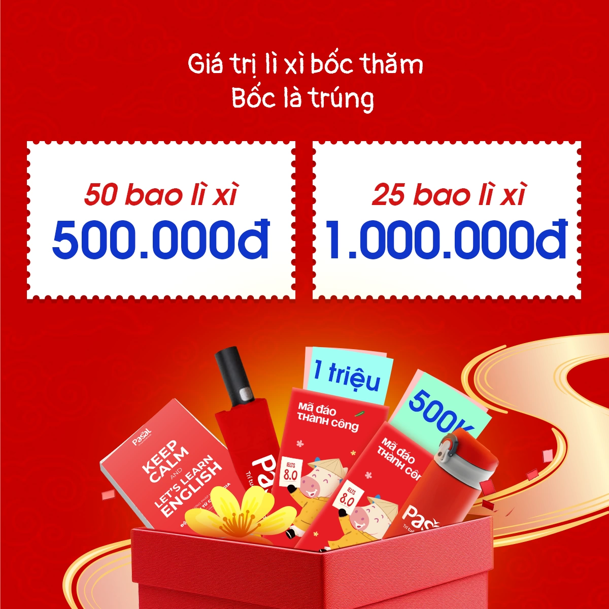 Bốc lì xì – Thử vận may – Rinh ngay ưu đãi khủng tại Pasal dịp Tết 2026