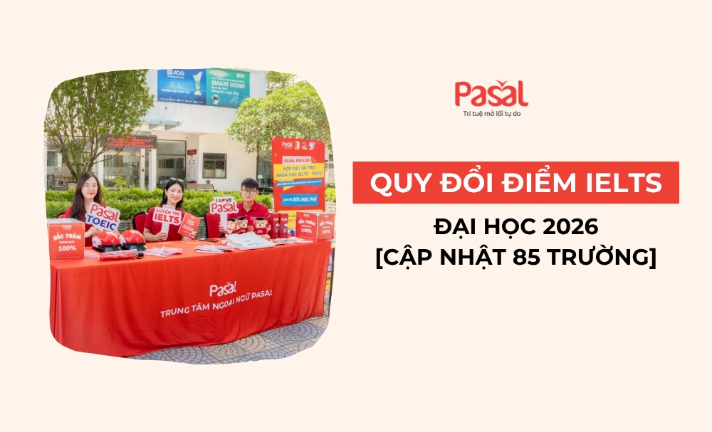 Bảng Quy đổi điểm IELTS các trường Đại học 2026 [Cập nhật mới 85 Trường]